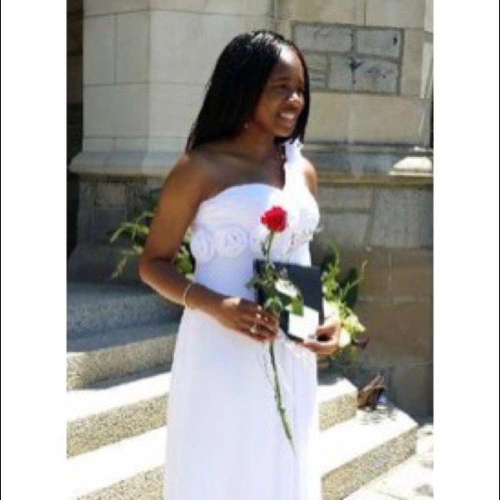 Paper White Flower Dress